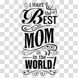 Happy Mother's Day Black And White Clipart Png Images