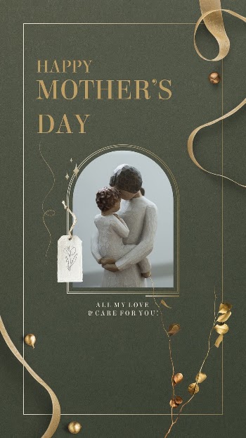 Happy mother's day template, green | Free Vector Template - rawpixel