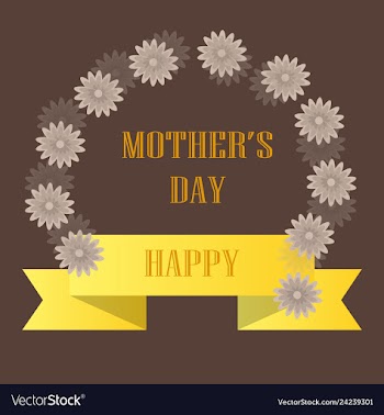 Happy mothers day calligraphy background vector image