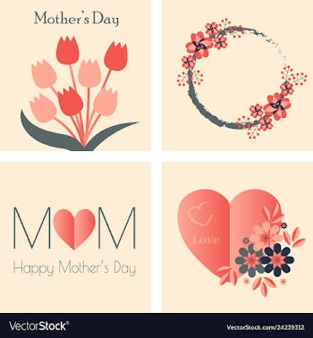Happy mothers day calligraphy background vector image
