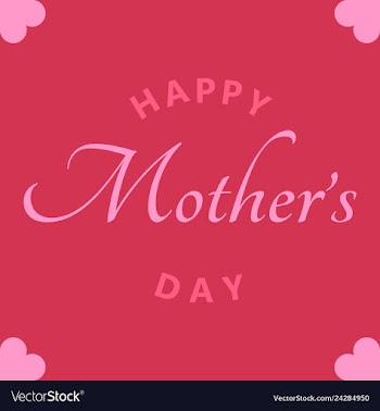 Happy mothers day calligraphy background vector image