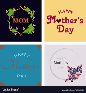 Happy mothers day calligraphy background vector image