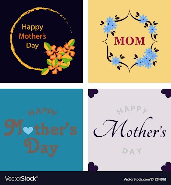 Happy mothers day calligraphy background vector image
