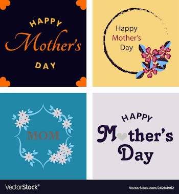 Happy mothers day calligraphy background vector image