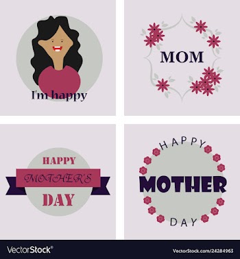 Happy mothers day calligraphy background vector image