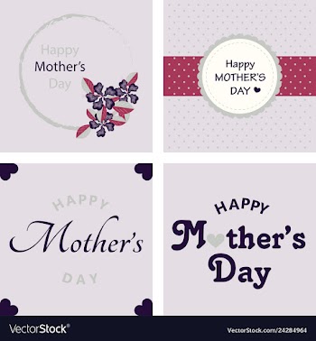 Happy mothers day calligraphy background vector image