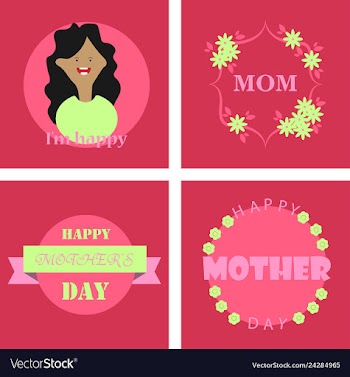 Happy mothers day calligraphy background vector image