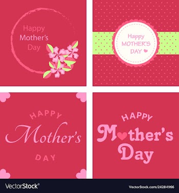 Happy mothers day calligraphy background vector image