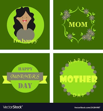 Happy mothers day calligraphy background vector image