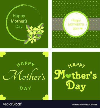 Happy mothers day calligraphy background vector image
