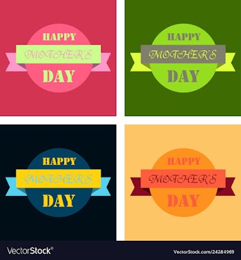 Happy mothers day calligraphy background vector image