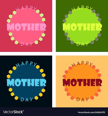 Happy mothers day calligraphy background vector image