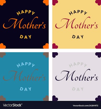 Happy mothers day calligraphy background vector image