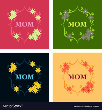 Happy mothers day calligraphy background vector image