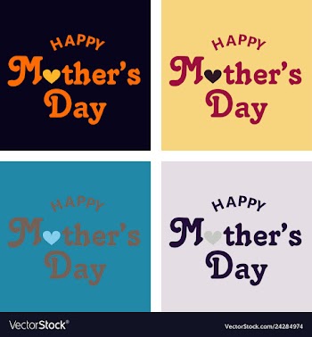 Happy mothers day calligraphy background vector image