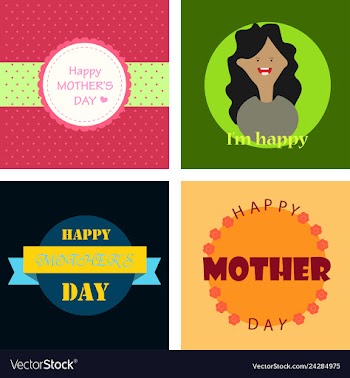Happy mothers day calligraphy background vector image