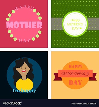 Happy mothers day calligraphy background vector image