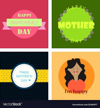 Happy mothers day calligraphy background vector image