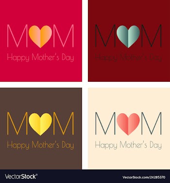 Happy mothers day calligraphy background vector image