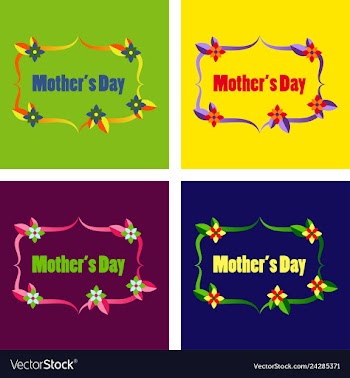 Happy mothers day calligraphy background vector image