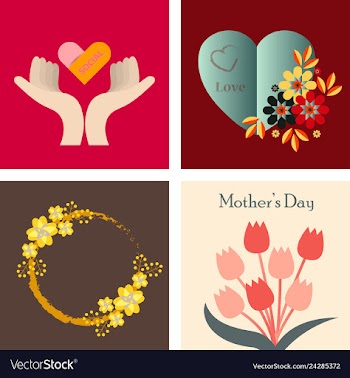 Happy mothers day calligraphy background vector image