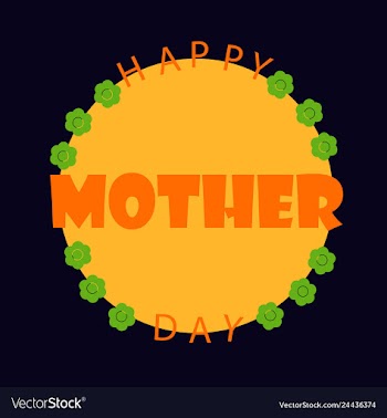 Happy mothers day calligraphy background vector image