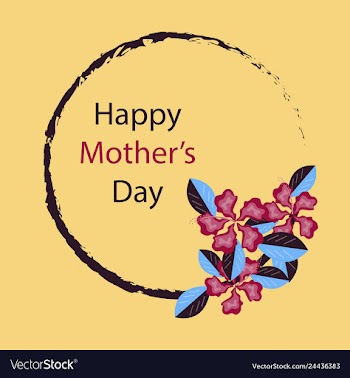 Happy mothers day calligraphy background vector image