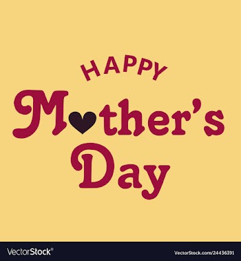 Happy mothers day calligraphy background vector image