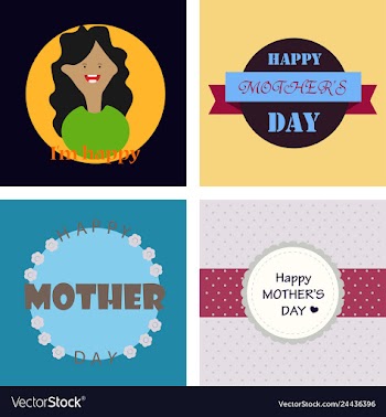 Happy mothers day calligraphy background vector image