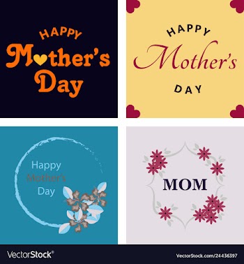 Happy mothers day calligraphy background vector image