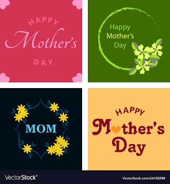 Happy mothers day calligraphy background vector image