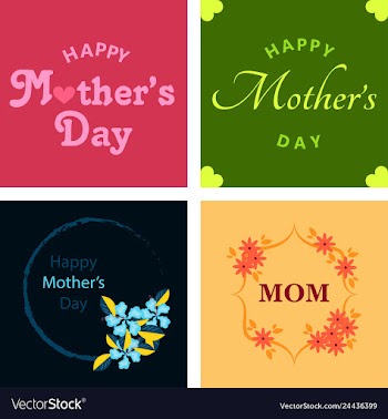 Happy mothers day calligraphy background vector image