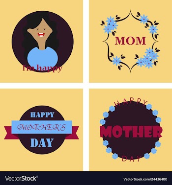 Happy mothers day calligraphy background vector image