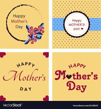 Happy mothers day calligraphy background vector image