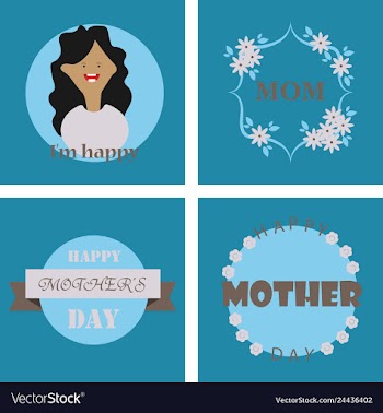 Happy mothers day calligraphy background vector image