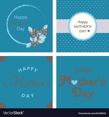 Happy mothers day calligraphy background vector image