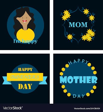Happy mothers day calligraphy background vector image