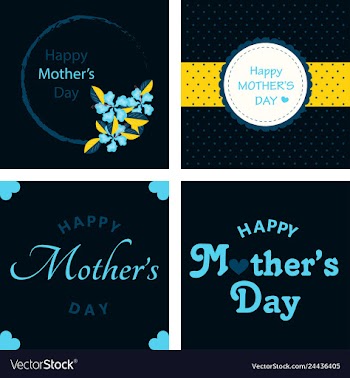 Happy mothers day calligraphy background vector image