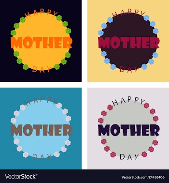 Happy mothers day calligraphy background vector image