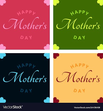 Happy mothers day calligraphy background vector image