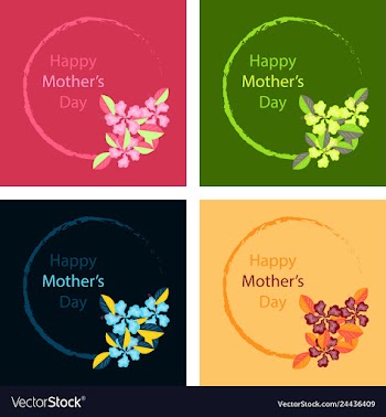 Happy mothers day calligraphy background vector image