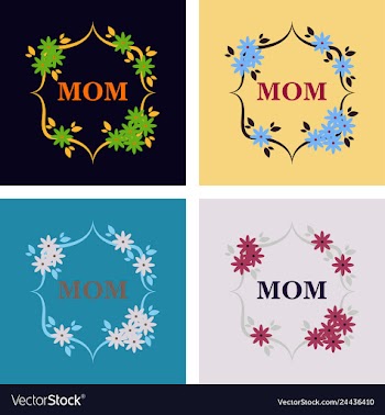 Happy mothers day calligraphy background vector image