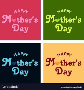 Happy mothers day calligraphy background vector image