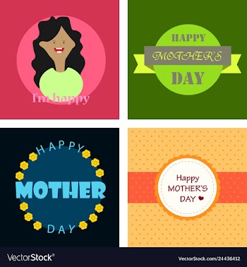 Happy mothers day calligraphy background vector image