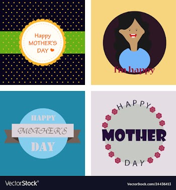 Happy mothers day calligraphy background vector image
