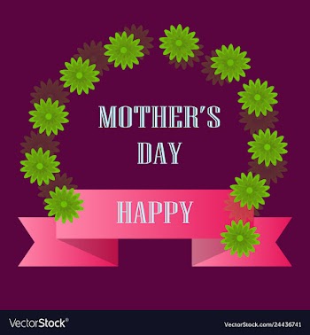 Happy mothers day calligraphy background vector image