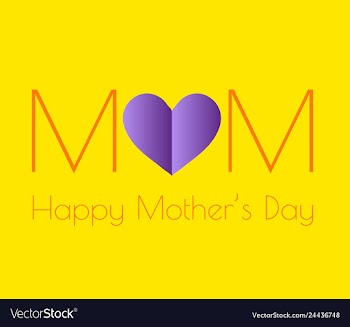 Happy mothers day calligraphy background vector image