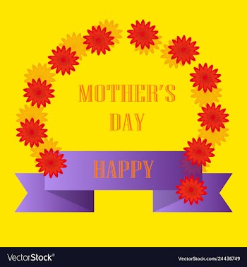 Happy mothers day calligraphy background vector image