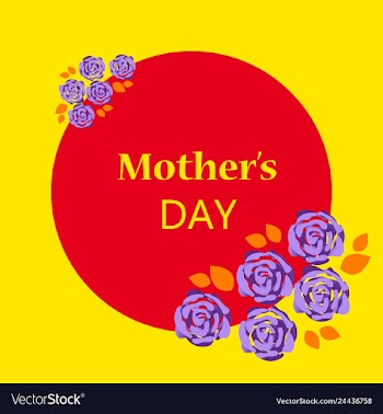Happy mothers day calligraphy background vector image