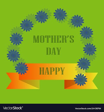 Happy mothers day calligraphy background vector image
